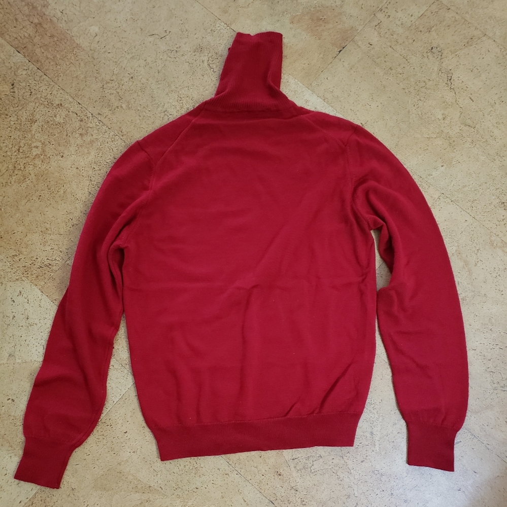 Vintage Carson Pirie Scott & Co Men's Red Wool / Acrylic Blend Turtleneck M EUC